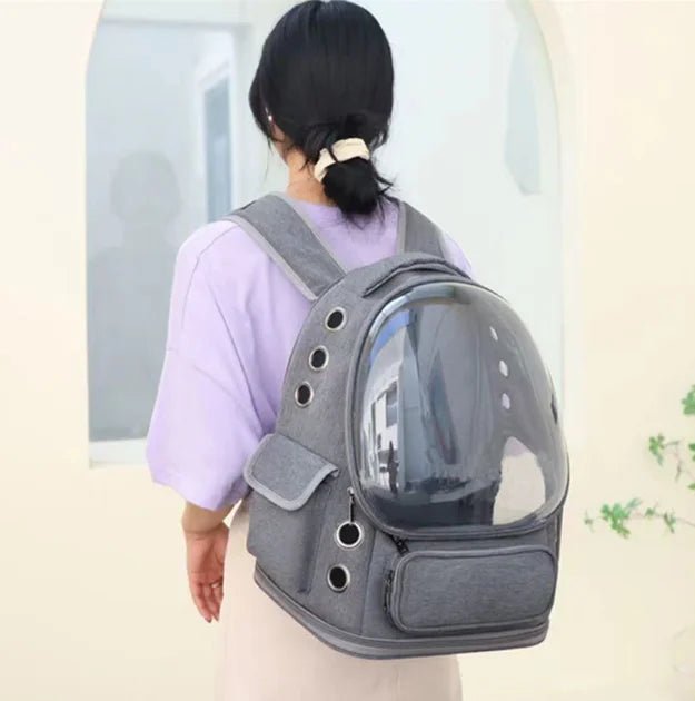 Breathable Cat Carrier Large Space Bubble Cat Backpack Carrier Bag for Cats and Small Dogs - Chatcalineux.com