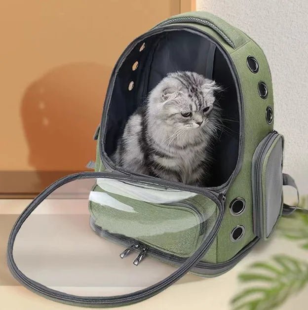 Breathable Cat Carrier Large Space Bubble Cat Backpack Carrier Bag for Cats and Small Dogs - Chatcalineux.com