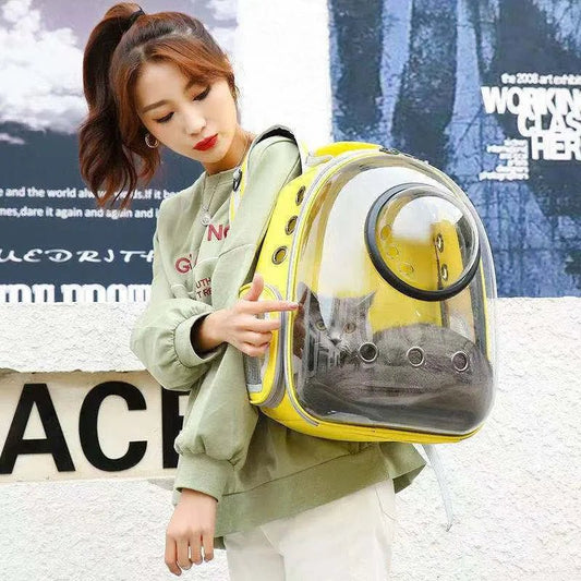 cat bag carrier Backpack Mesh camouflage outdoor travel product Breathable shoulder handling Waterproof Spacecraft Bubble - Chatcalineux.com