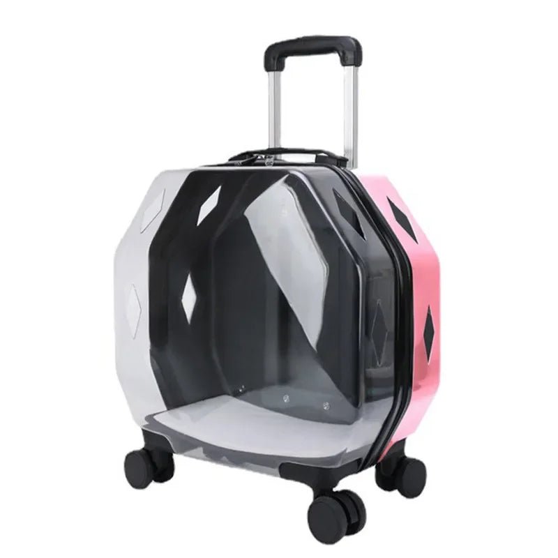 Cat Trolley Case Dog Travel Transport Bag Transparent Wide View Handbag Outing Portable Fashion Pet Backpack Bubble Box - Chatcalineux.com