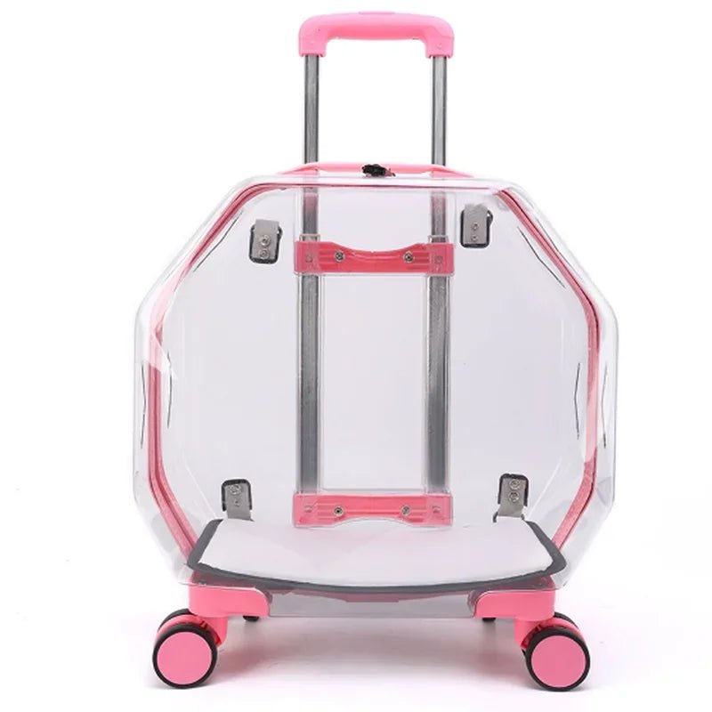 Cat Trolley Case Dog Travel Transport Bag Transparent Wide View Handbag Outing Portable Fashion Pet Backpack Bubble Box - Chatcalineux.com