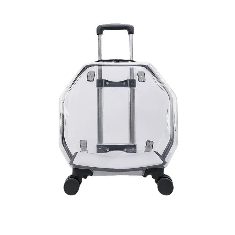 Cat Trolley Case Dog Travel Transport Bag Transparent Wide View Handbag Outing Portable Fashion Pet Backpack Bubble Box - Chatcalineux.com