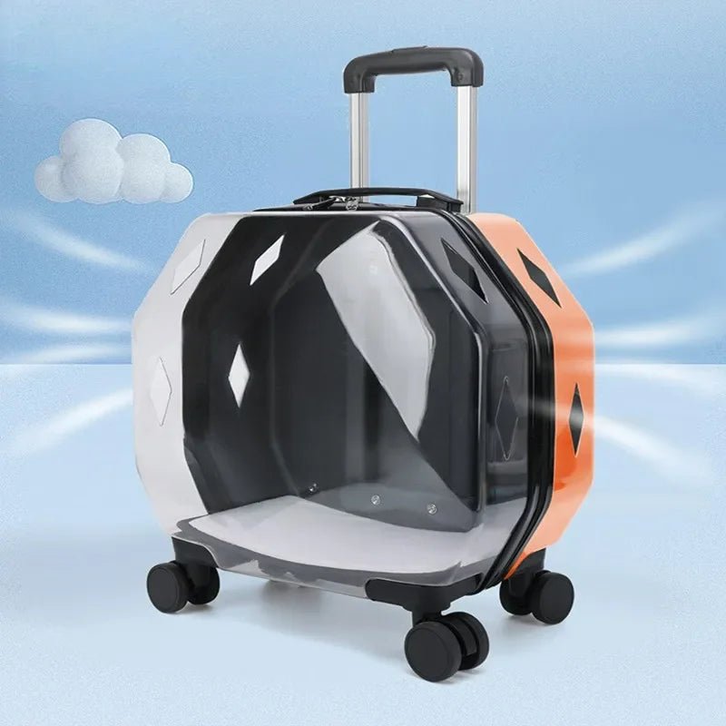 Cat Trolley Case Dog Travel Transport Bag Transparent Wide View Handbag Outing Portable Fashion Pet Backpack Bubble Box - Chatcalineux.com