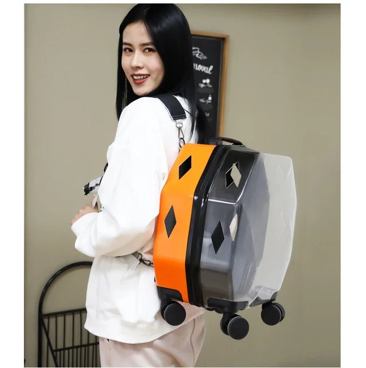 Cat Trolley Case Dog Travel Transport Bag Transparent Wide View Handbag Outing Portable Fashion Pet Backpack Bubble Box - Chatcalineux.com