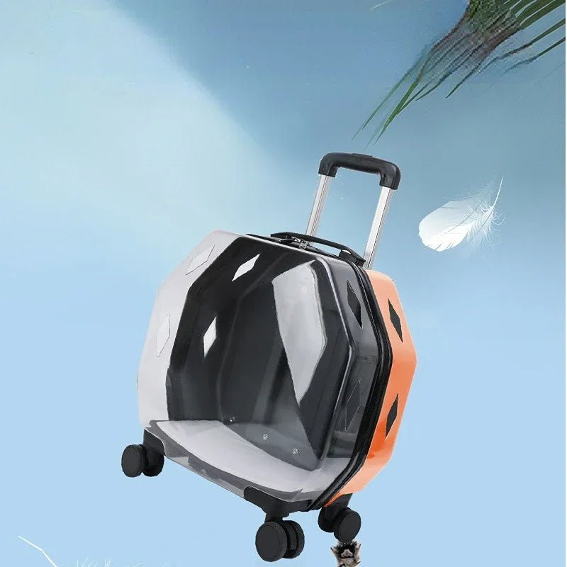 Cat Trolley Case Dog Travel Transport Bag Transparent Wide View Handbag Outing Portable Fashion Pet Backpack Bubble Box - Chatcalineux.com