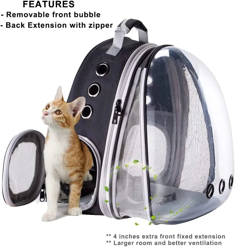 Hot Cheap Pet Carrier Backpack Bubble Space Capsule Transparent Plastic Cat Travel Bag With 4 Accessories Small Animals - Chatcalineux.com