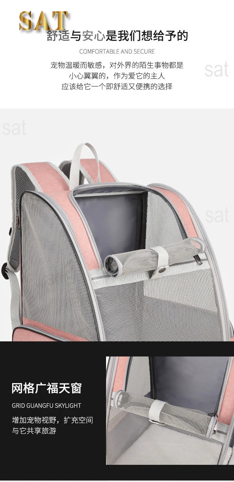 Innovative Traveler Bubble Backpack Pet Carriers for Cats and Dogs Clear Window, Seatbelt Attachments - Chatcalineux.com