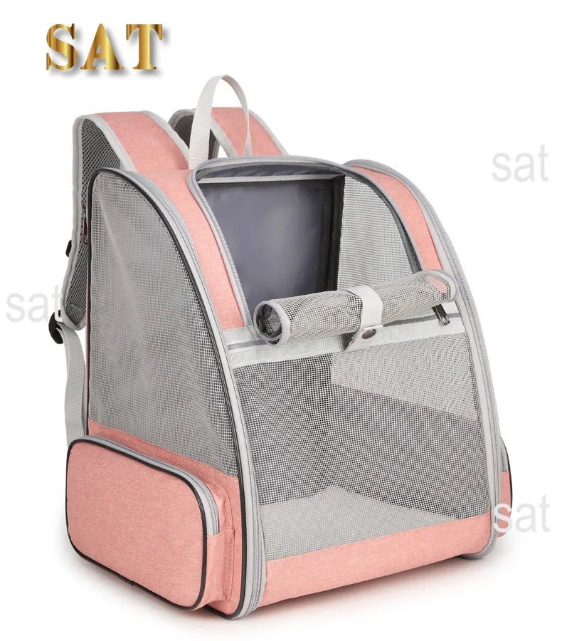 Innovative Traveler Bubble Backpack Pet Carriers for Cats and Dogs Clear Window, Seatbelt Attachments - Chatcalineux.com