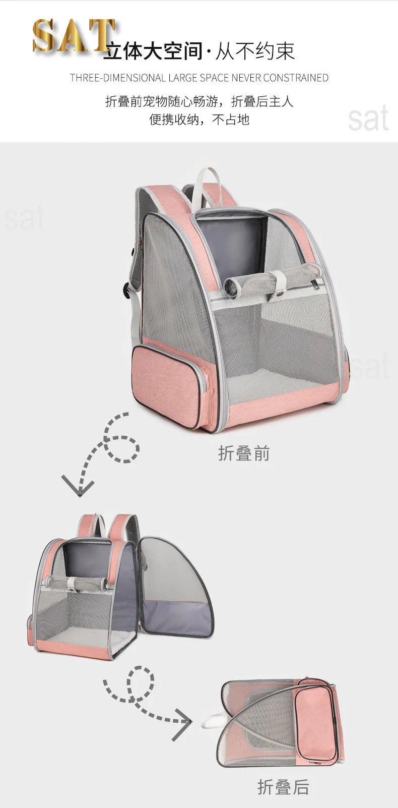 Innovative Traveler Bubble Backpack Pet Carriers for Cats and Dogs Clear Window, Seatbelt Attachments - Chatcalineux.com