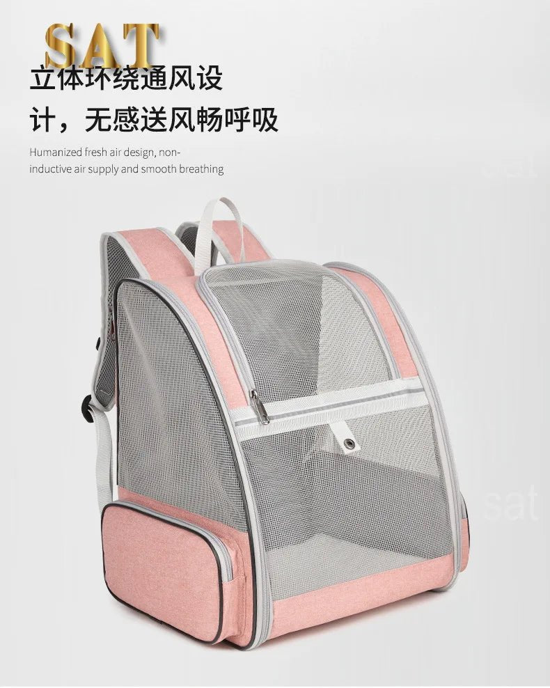 Innovative Traveler Bubble Backpack Pet Carriers for Cats and Dogs Clear Window, Seatbelt Attachments - Chatcalineux.com