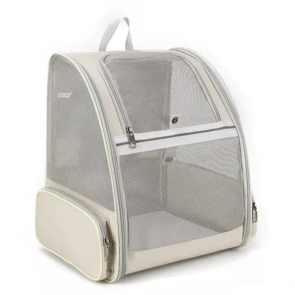 Innovative Traveler Bubble Backpack Pet Carriers for Cats and Dogs Clear Window, Seatbelt Attachments - Chatcalineux.com