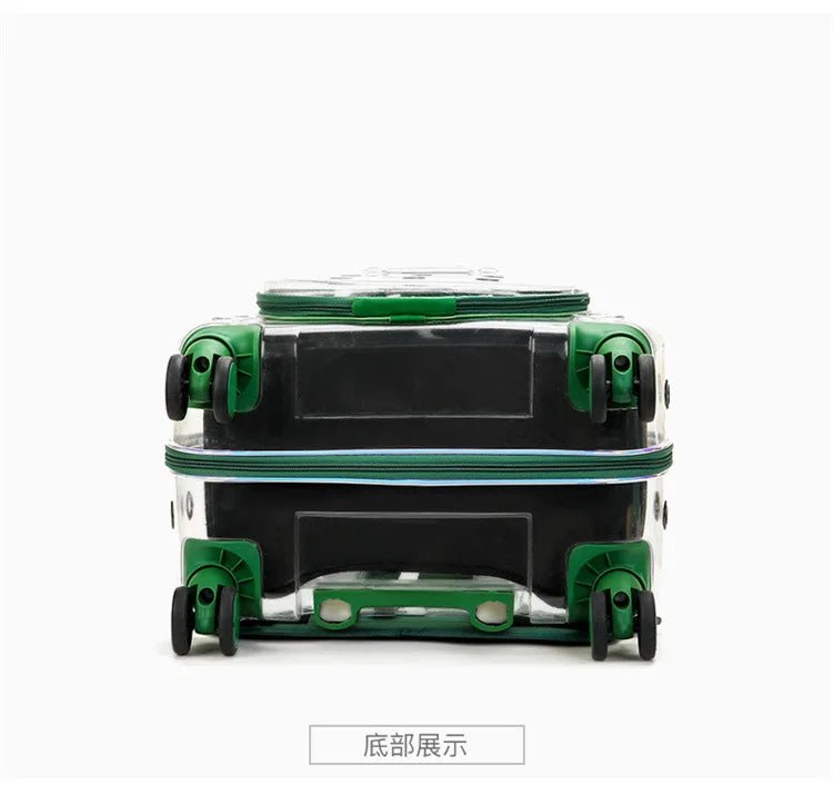 Pet cat out trolley case dog portable air case panoramic transparent breathable backpack bubble bag - Chatcalineux.com