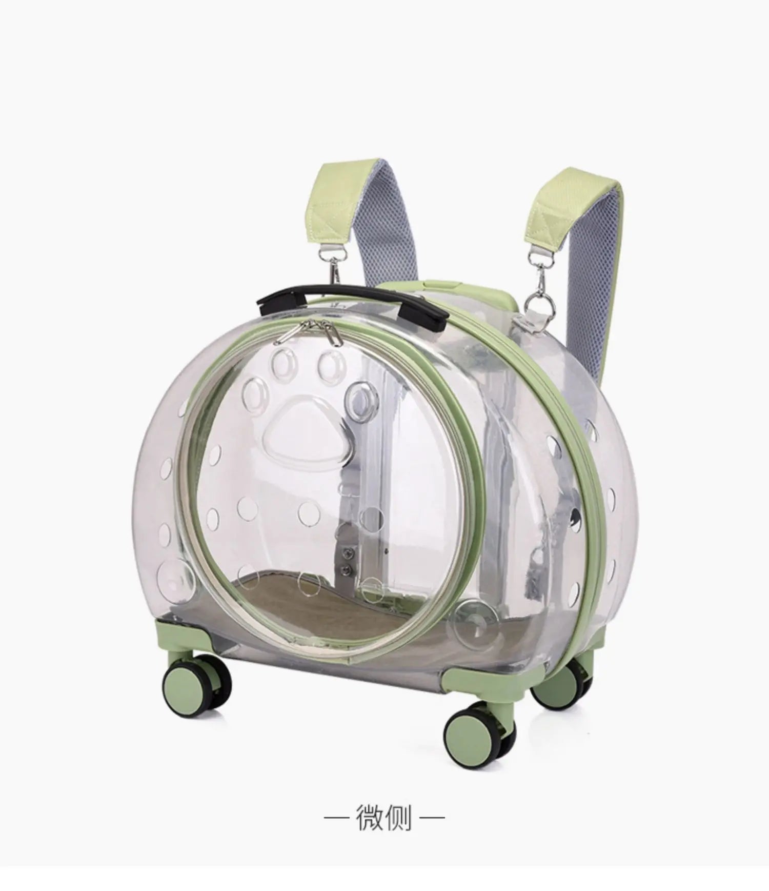 Pet cat out trolley case dog portable air case panoramic transparent breathable backpack bubble bag - Chatcalineux.com