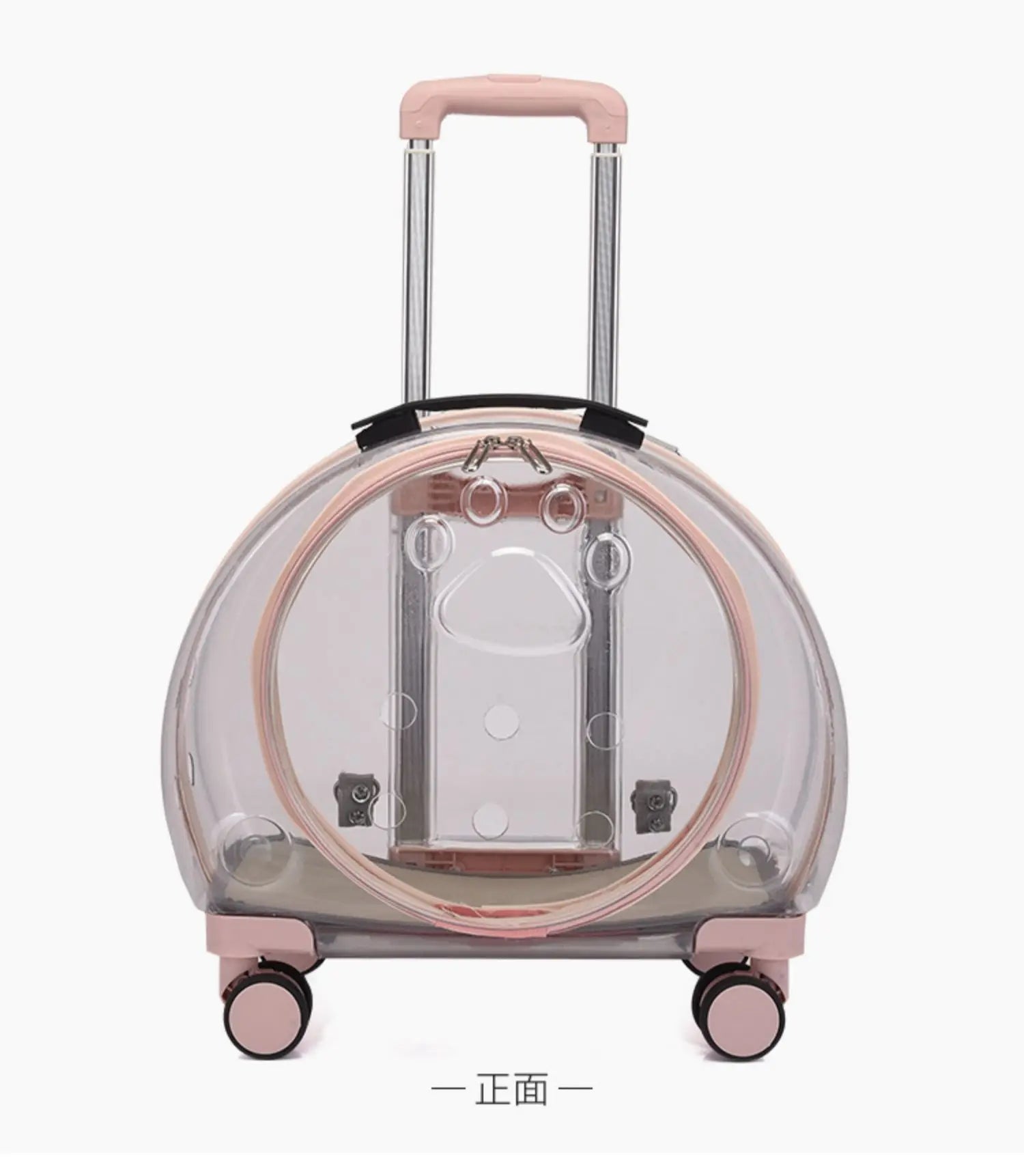 Pet cat out trolley case dog portable air case panoramic transparent breathable backpack bubble bag - Chatcalineux.com