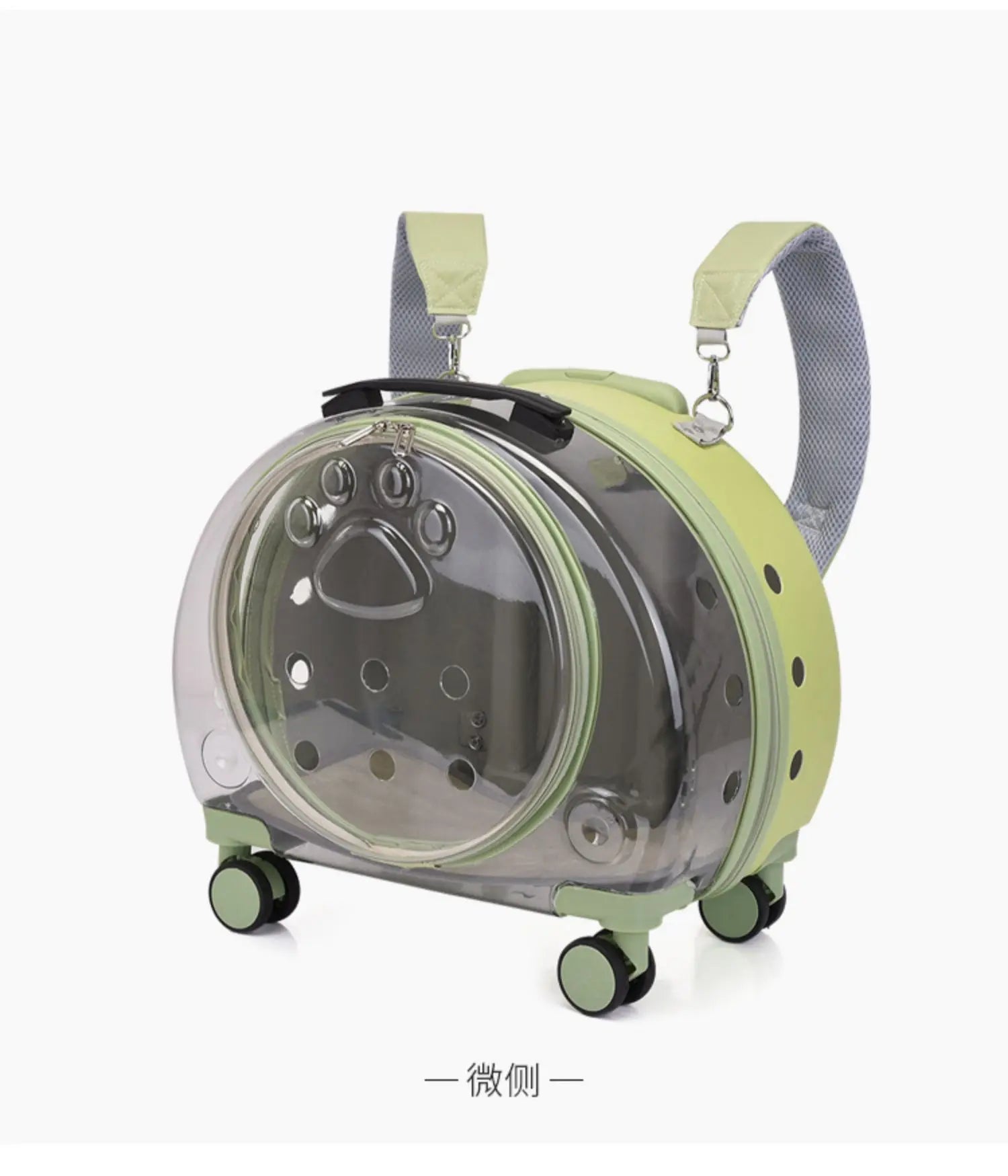 Pet cat out trolley case dog portable air case panoramic transparent breathable backpack bubble bag - Chatcalineux.com