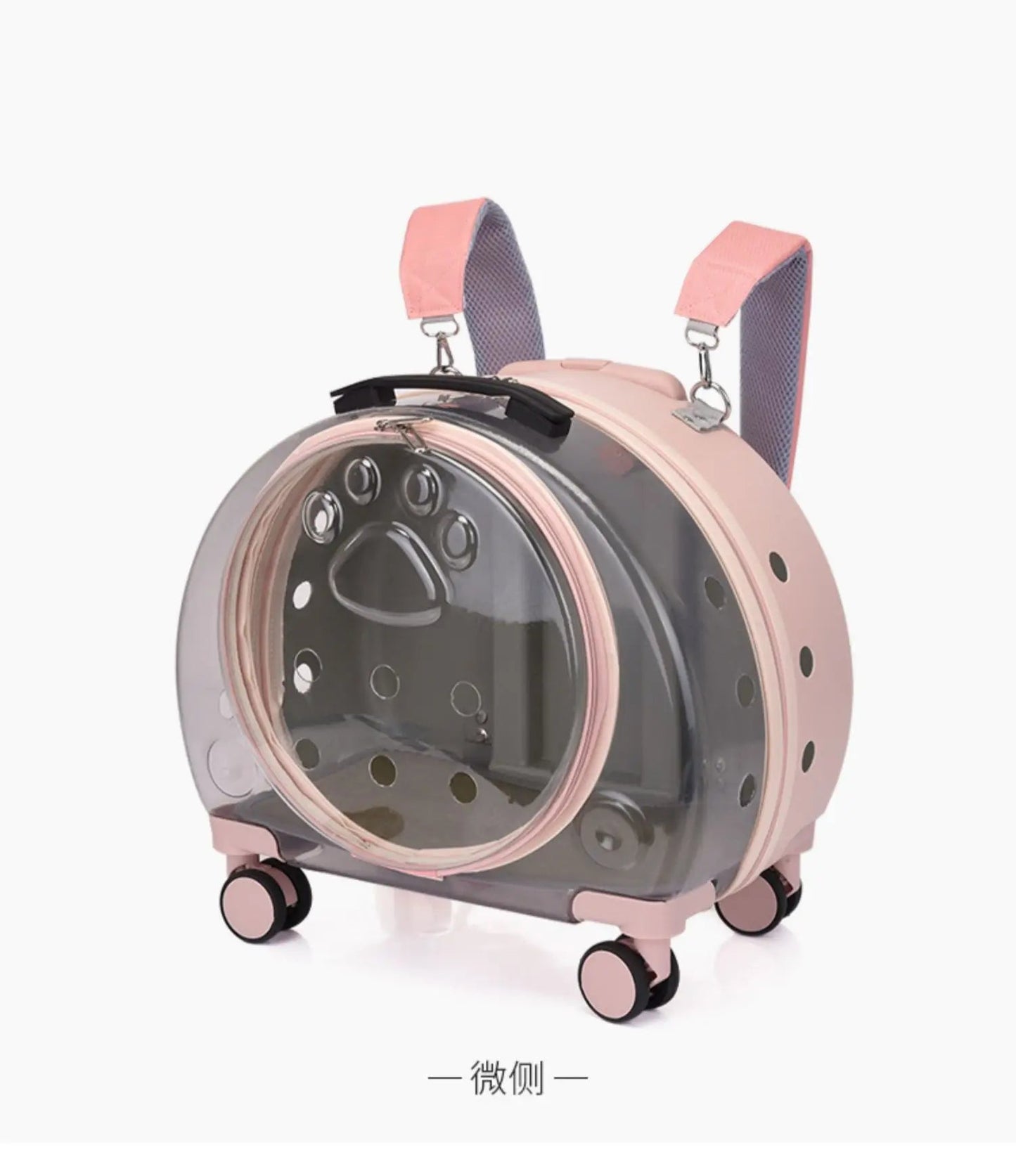 Pet cat out trolley case dog portable air case panoramic transparent breathable backpack bubble bag - Chatcalineux.com